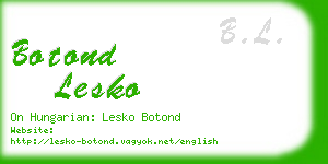 botond lesko business card